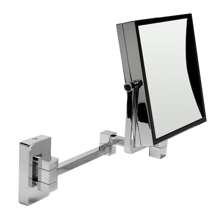 Alfi Brand ALFI brand ABM8WS-PC 8" Square Wall Mount 5x Magnify Cosmetic Mirror ABM8WS-PC